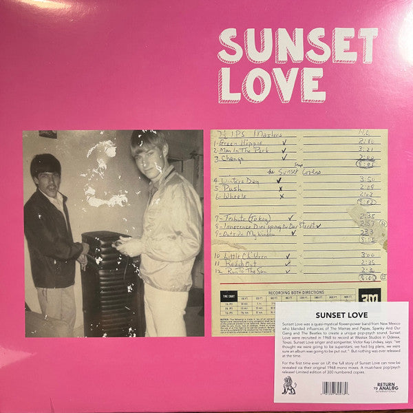 Sunset Love (VINYL) | Mint (M) Mint (M) - ROCK *SEALED*