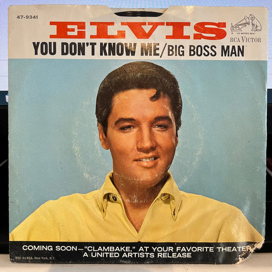Elvis Presley - Big Boss Man / You Don't Know Me *INDIANAPOLIS* | Excellent (EX) Very Good Plus (VG+) - ROCK / USED *EXCELLENT/45*
