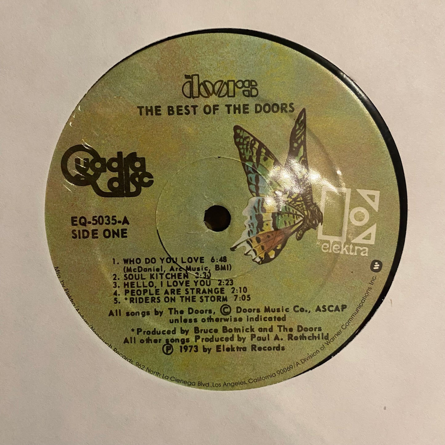 The Doors The Best Of The Doors *PRC/QUADRAPHONIC* LP Excellent (EX) Excellent (EX)