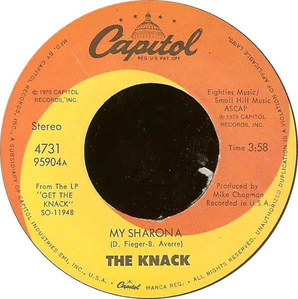 My Sharona (7") | Excellent+ (EX+) Near Mint (NM) - ROCK / USED *EXCELLENT+*