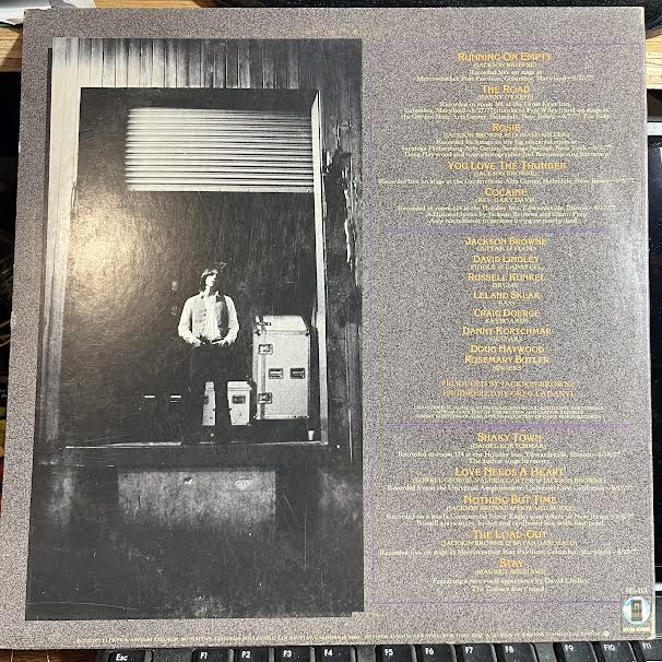 Running On Empty (VINYL) | Excellent+ (EX+) Excellent (EX) - ROCK / USED *EXCELLENT+*