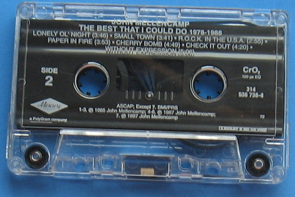 The Best That I Could Do (1978-1988) (CASSETTE) | Excellent+ (EX+) Excellent (EX) - ROCK / USED *EXCELLENT+*