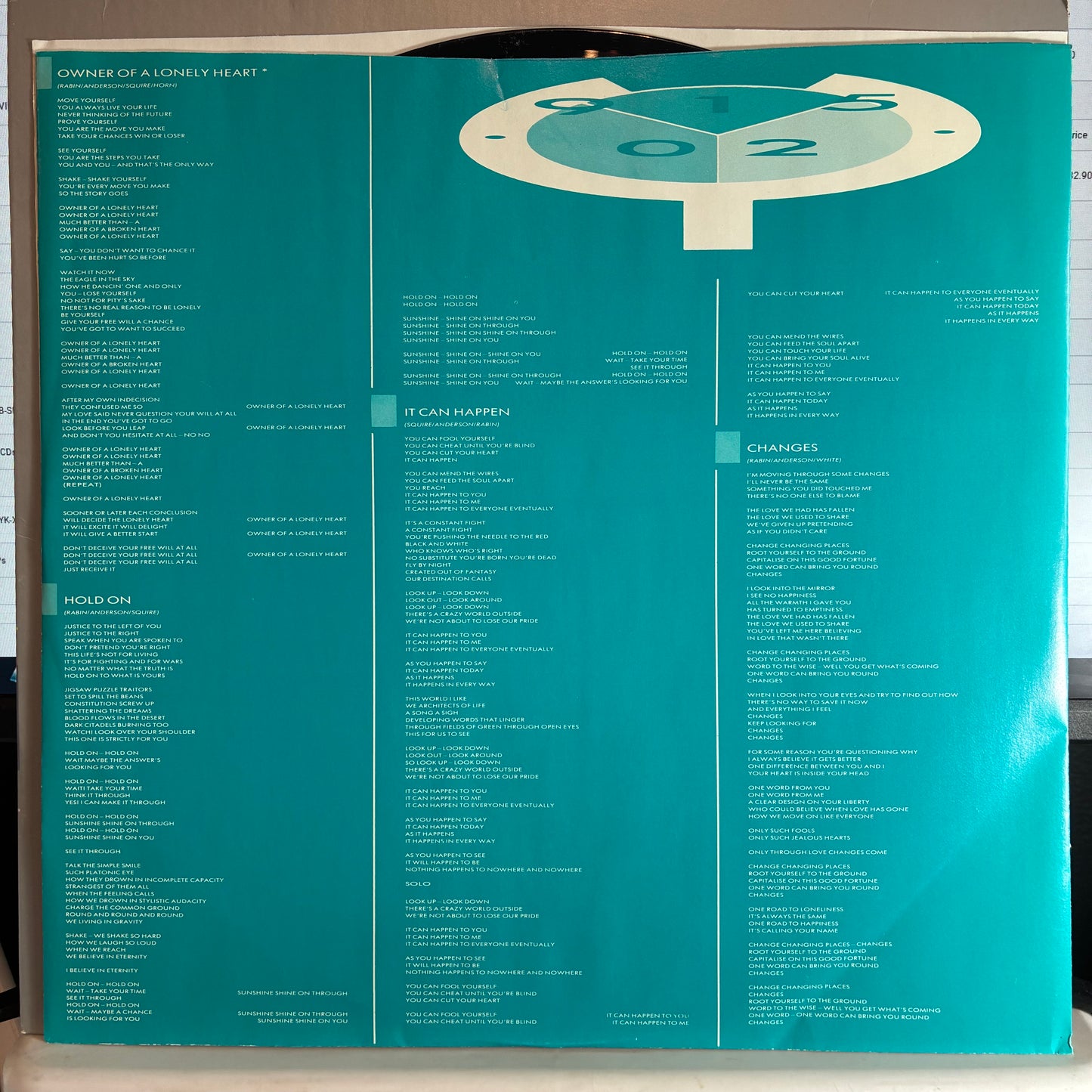 Yes - 90125 (VINYL) | Excellent+ (EX+) Excellent (EX) - ROCK / USED *EXCELLENT+*