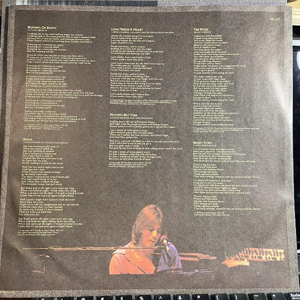 Running On Empty (VINYL) | Excellent+ (EX+) Excellent (EX) - ROCK / USED *EXCELLENT+*