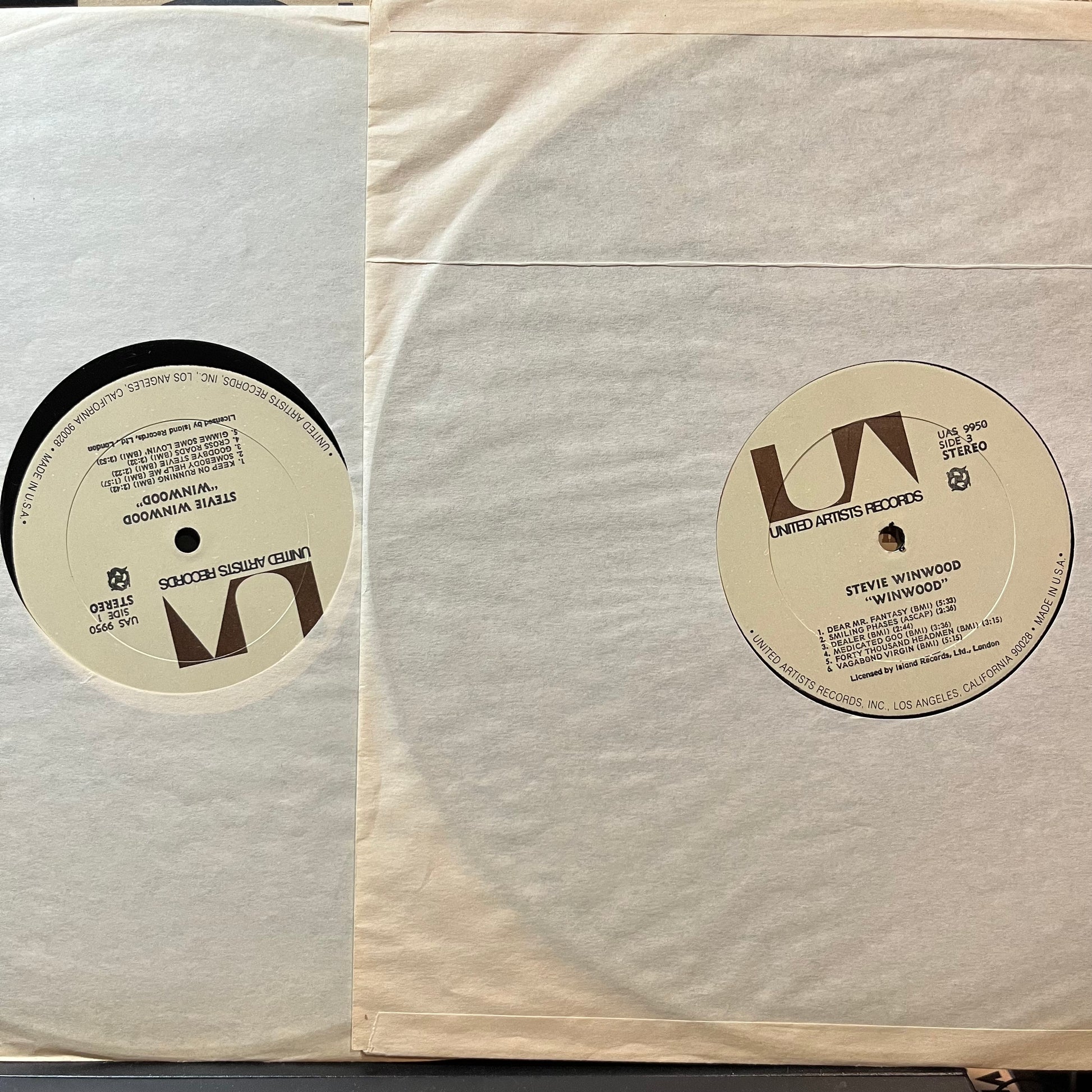 Steve Winwood - Winwood (VINYL 2xLP UNITED ARTISTS UAS-9950 1971) | Excellent+ (EX+) Excellent (EX) - ROCK / USED *EXCELLENT+*
