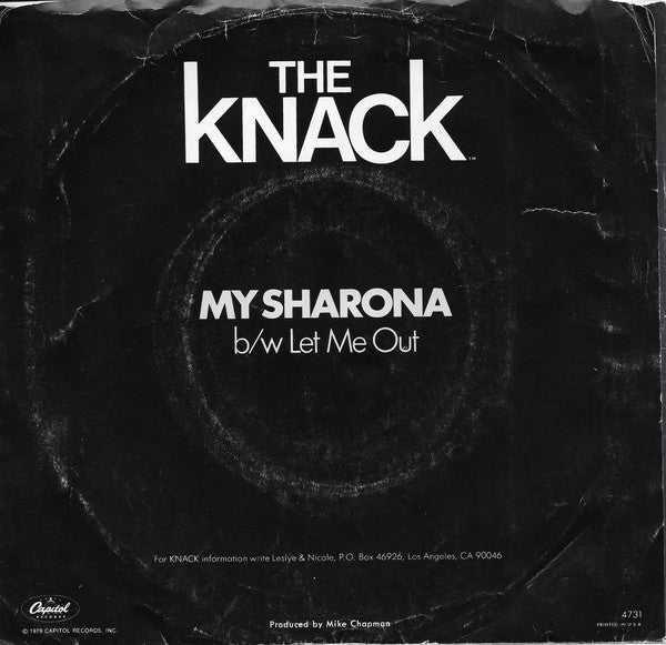 My Sharona (7") | Excellent+ (EX+) Near Mint (NM) - ROCK / USED *EXCELLENT+*