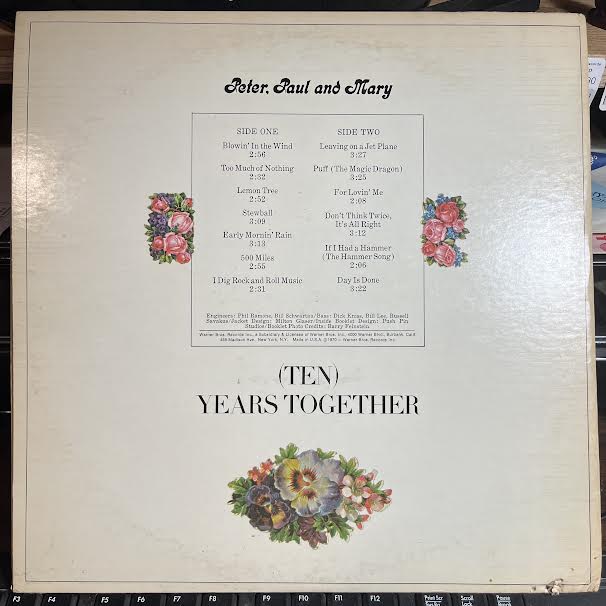The Best Of Peter, Paul And Mary: (Ten) Years Together (VINYL) | Excellent+ (EX+) Very Good Plus (VG+) - ROCK / USED *EXCELLENT+*
