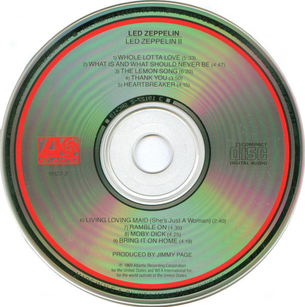 Led Zeppelin II (cd) | Excellent+ (EX+) Excellent+ (EX+) - ROCK / USED *EXCELLENT+*