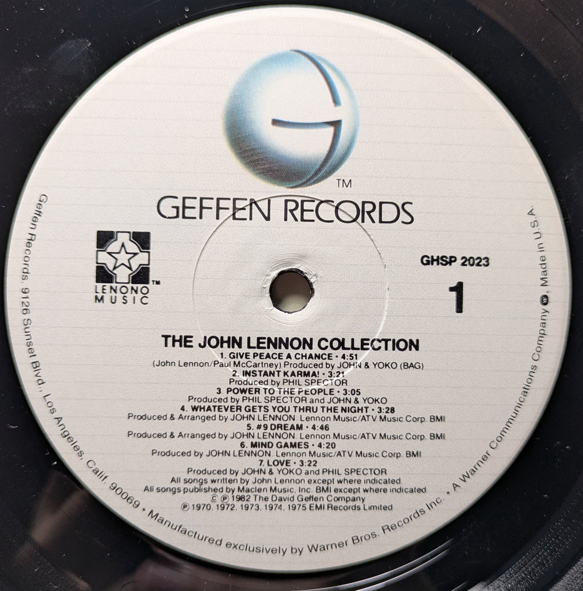The John Lennon Collection (VINYL) | Excellent+ (EX+) Excellent (EX) - ROCK / USED *EXCELLENT+*