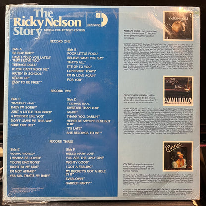 Ricky Nelson - The Ricky Nelson Story (VINYL 3xLP SESSIONS ARI 1003 1976) | Excellent+ (EX+) Near Mint (NM) - ROCK / USED *EXCELLENT+*