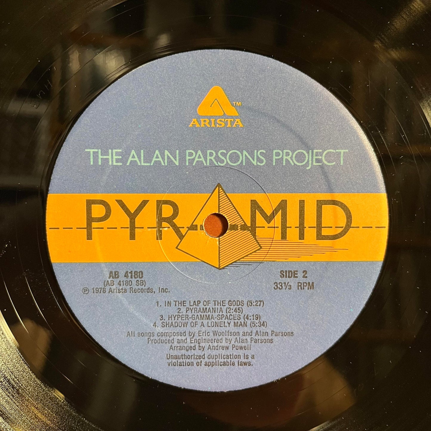 The Alan Parsons Project - Pyramid | Excellent+ (EX+) Near Mint (NM) - ROCK / USED *EXCELLENT+*