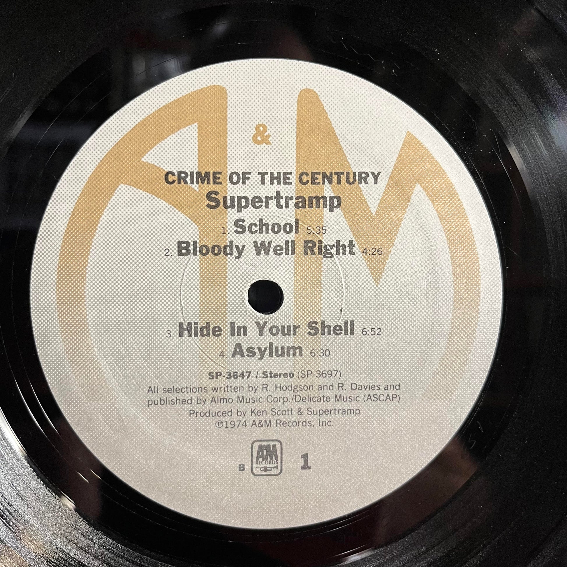 Supertramp - Crime Of The Century *ELECTROSOUND* | Excellent (EX) Excellent (EX) - ROCK / USED *EXCELLENT+*