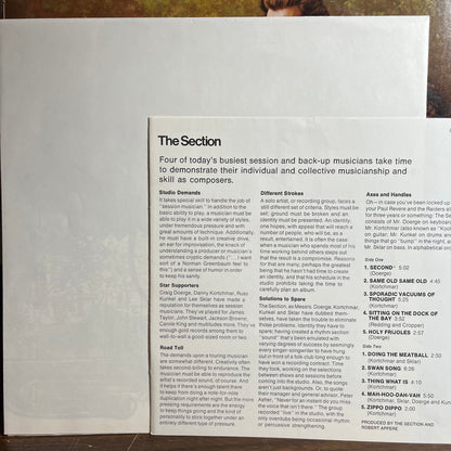 The Section (VINYL) | Excellent+ (EX+) Near Mint (NM) - ROCK / USED *EXCELLENT+*