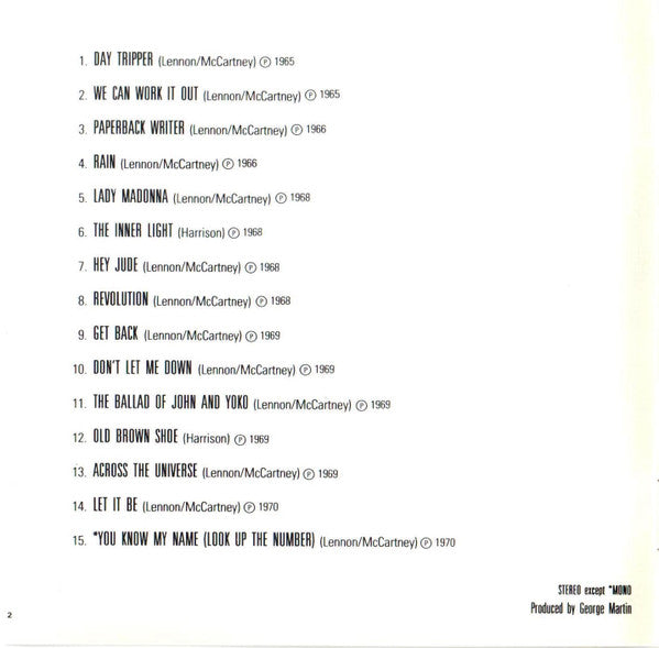 The Beatles - Past Masters: Volume Two (CD CANADA) | Excellent+ (EX+) Excellent (EX) - ROCK / USED *EXCELLENT+*