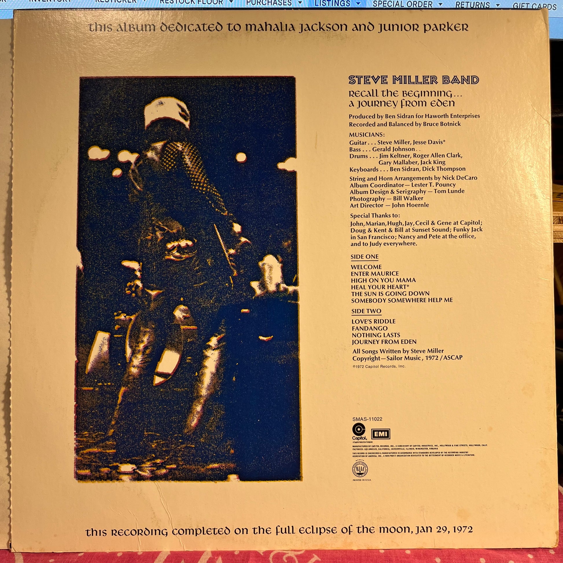 Steve Miller Band - Recall The Beginning...A Journey From Eden | Excellent (EX) Excellent (EX) - ROCK / USED *EXCELLENT+*