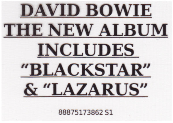David Bowie - ★ (Blackstar) (CD) | Excellent+ (EX+) Excellent+ (EX+) - ROCK / USED *EXCELLENT+*