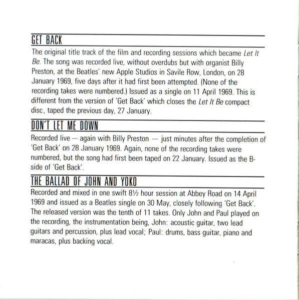 The Beatles - Past Masters: Volume Two (CD CANADA) | Excellent+ (EX+) Excellent (EX) - ROCK / USED *EXCELLENT+*