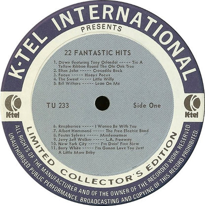 Various - Fantastic 22 Original Hits 22 Original Stars *SONIC* | Excellent (EX) Very Good (VG) - ROCK / USED *EXCELLENT+*