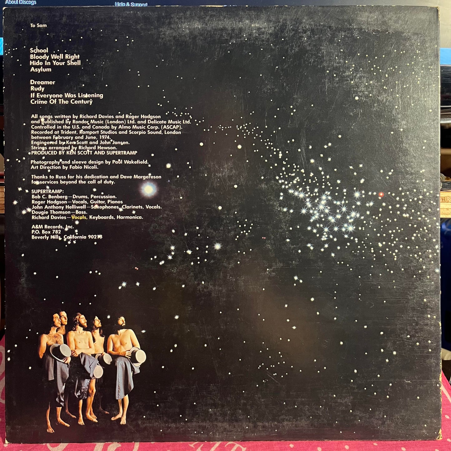 Supertramp - Crime Of The Century *ELECTROSOUND* | Excellent (EX) Excellent (EX) - ROCK / USED *EXCELLENT+*