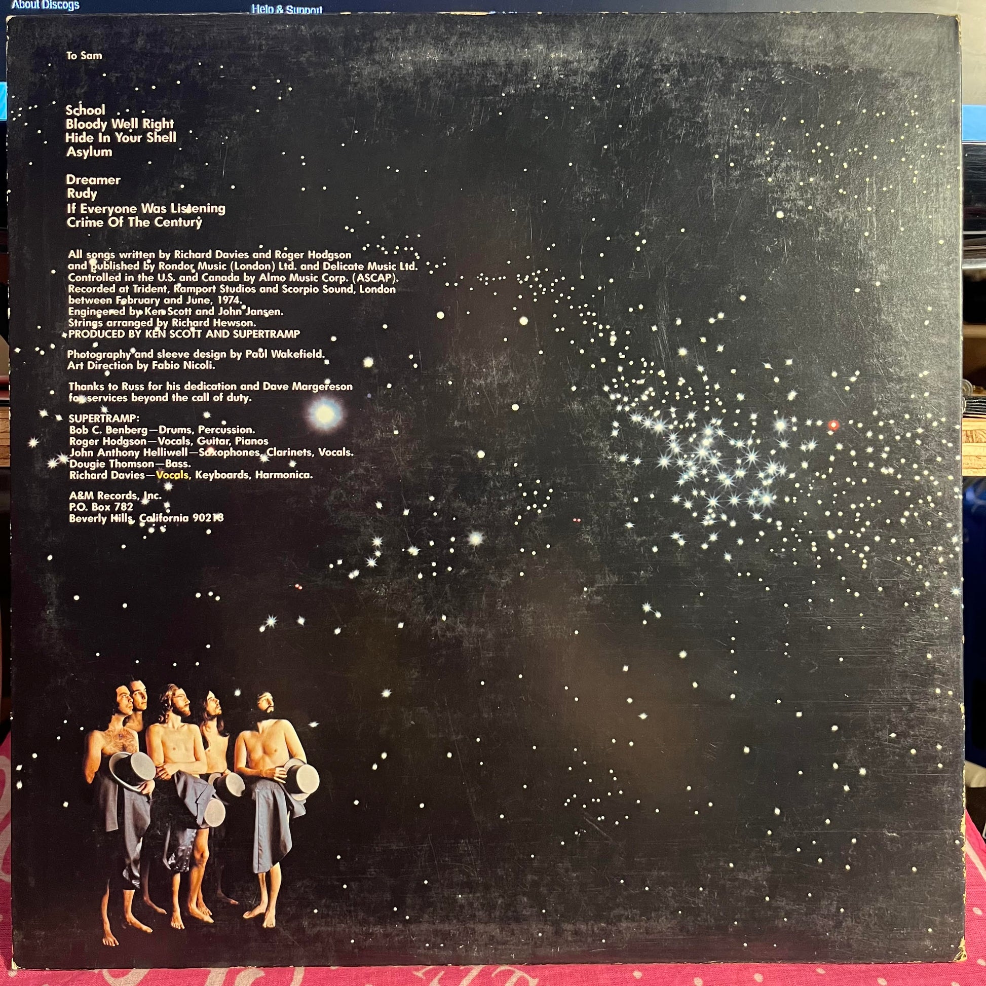 Supertramp - Crime Of The Century *ELECTROSOUND* | Excellent (EX) Excellent (EX) - ROCK / USED *EXCELLENT+*