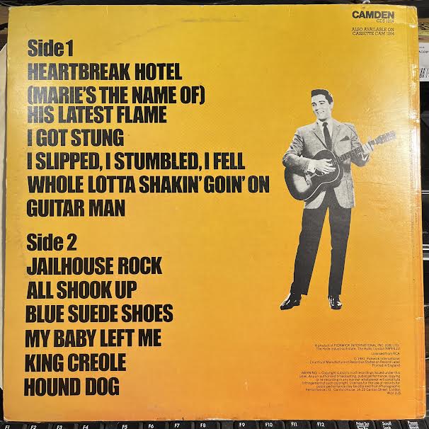 Heartbreak Hotel (VINYL - UK) | Excellent+ (EX+) Excellent (EX) - ROCK / USED *EXCELLENT+*