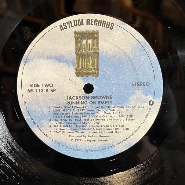 Running On Empty (VINYL) | Excellent+ (EX+) Excellent (EX) - ROCK / USED *EXCELLENT+*