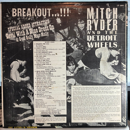Mitch Ryder & The Detroit Wheels - Breakout…!!! (VINYL) | Excellent+ (EX+) Very Good Plus (VG+) - ROCK / USED *EXCELLENT+*