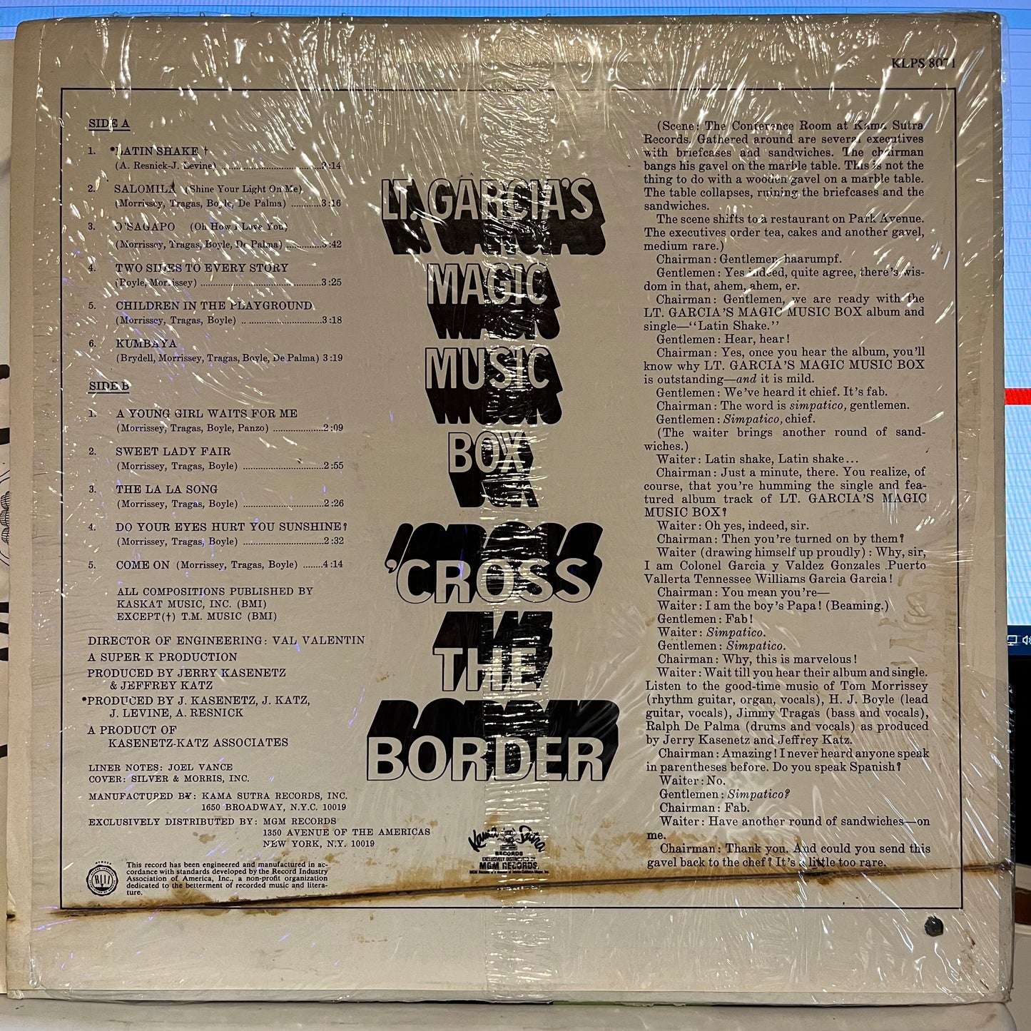 Lt. Garcia's Magic Music Box - 'Cross The Border | Excellent (EX) Very Good Plus (VG+) - ROCK / USED *EXCELLENT+*