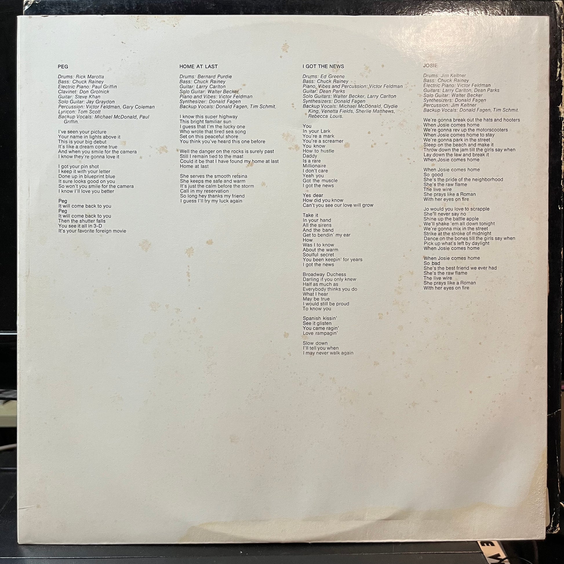 Steely Dan - Aja (VINYL LP ABC AA-1006 1977) | Excellent+ (EX+) Very Good (VG) - ROCK / USED *EXCELLENT+*