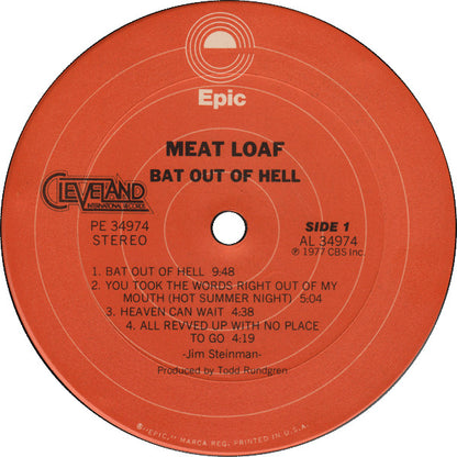 Bat Out Of Hell (VINYL) | Excellent+ (EX+) Excellent+ (EX+) - ROCK / USED *EXCELLENT+*
