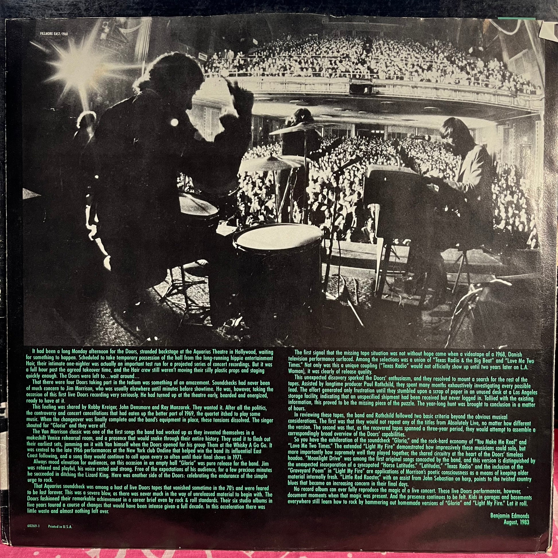 The Doors - Alive, She Cried *SPECIALTY - SP* | Excellent (EX) Excellent (EX) - ROCK / USED *EXCELLENT+*