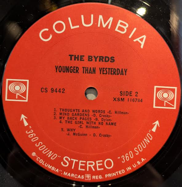 Younger Than Yesterday (VINYL) | Excellent+ (EX+) Excellent (EX) - ROCK / USED *EXCELLENT+*