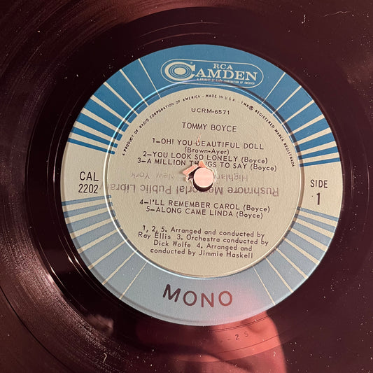 Tommy Boyce *MONO* | Excellent (EX) Excellent (EX)