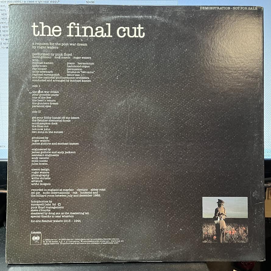 The Final Cut (VINYL) | Excellent+ (EX+) Excellent+ (EX+) - ROCK / USED *EXCELLENT+*