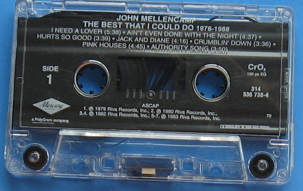 The Best That I Could Do (1978-1988) (CASSETTE) | Excellent+ (EX+) Excellent (EX) - ROCK / USED *EXCELLENT+*