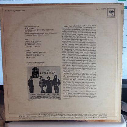 Grace Slick - Vol.2 Collector's Item How It Was (VINYL LP) | Excellent+ (EX+) Very Good (VG) - ROCK / USED *EXCELLENT+*