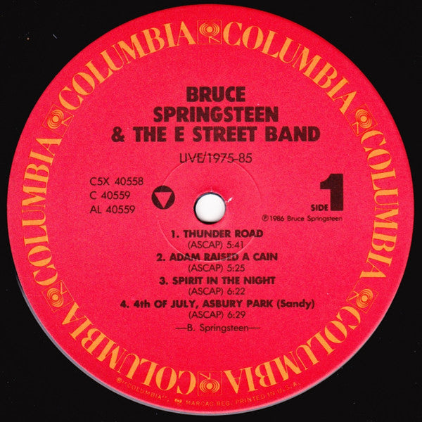 Bruce Springsteen & The E-Street Band Live / 1975-85 5xLP, Comp, Box Excellent (EX) Very Good Plus (VG+)