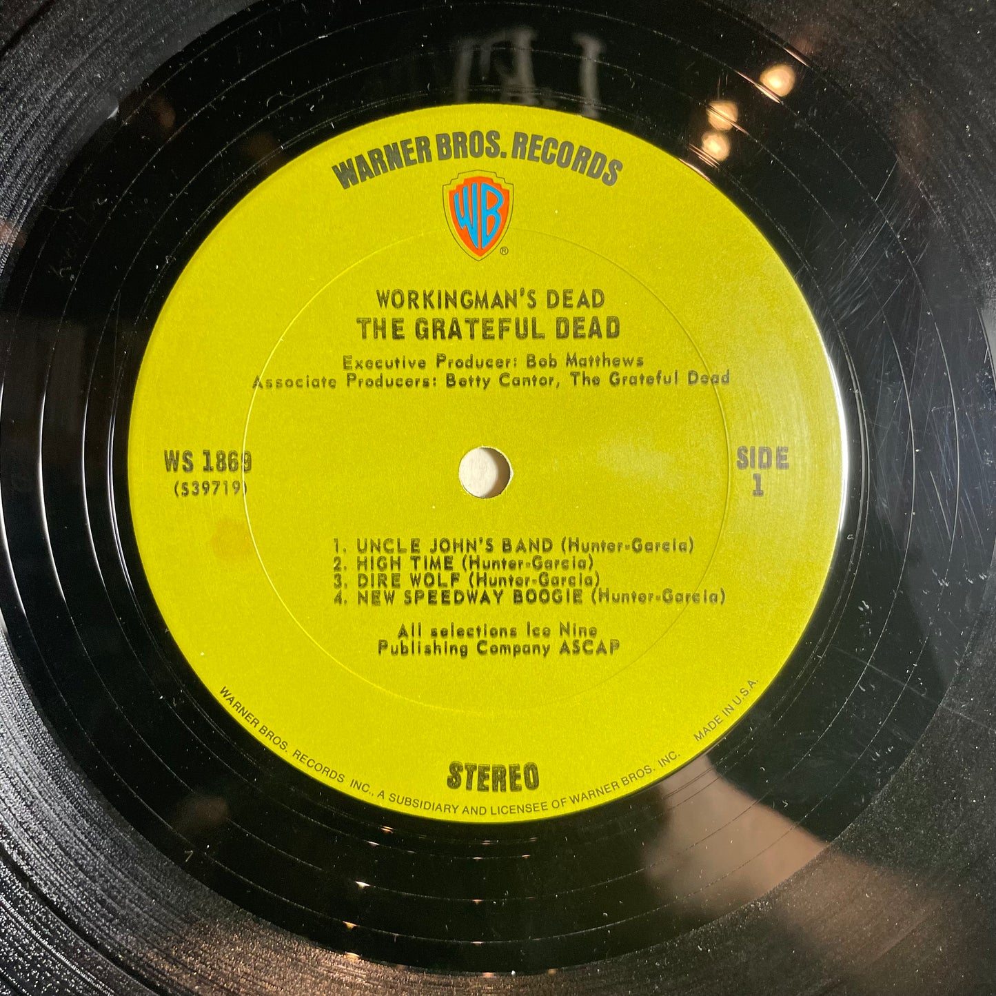The Grateful Dead - Workingman's Dead (VINYL Warner Bros. Records ‎– WS 1869) | Excellent+ (EX+) Excellent (EX) - ROCK / USED *EXCELLENT+*