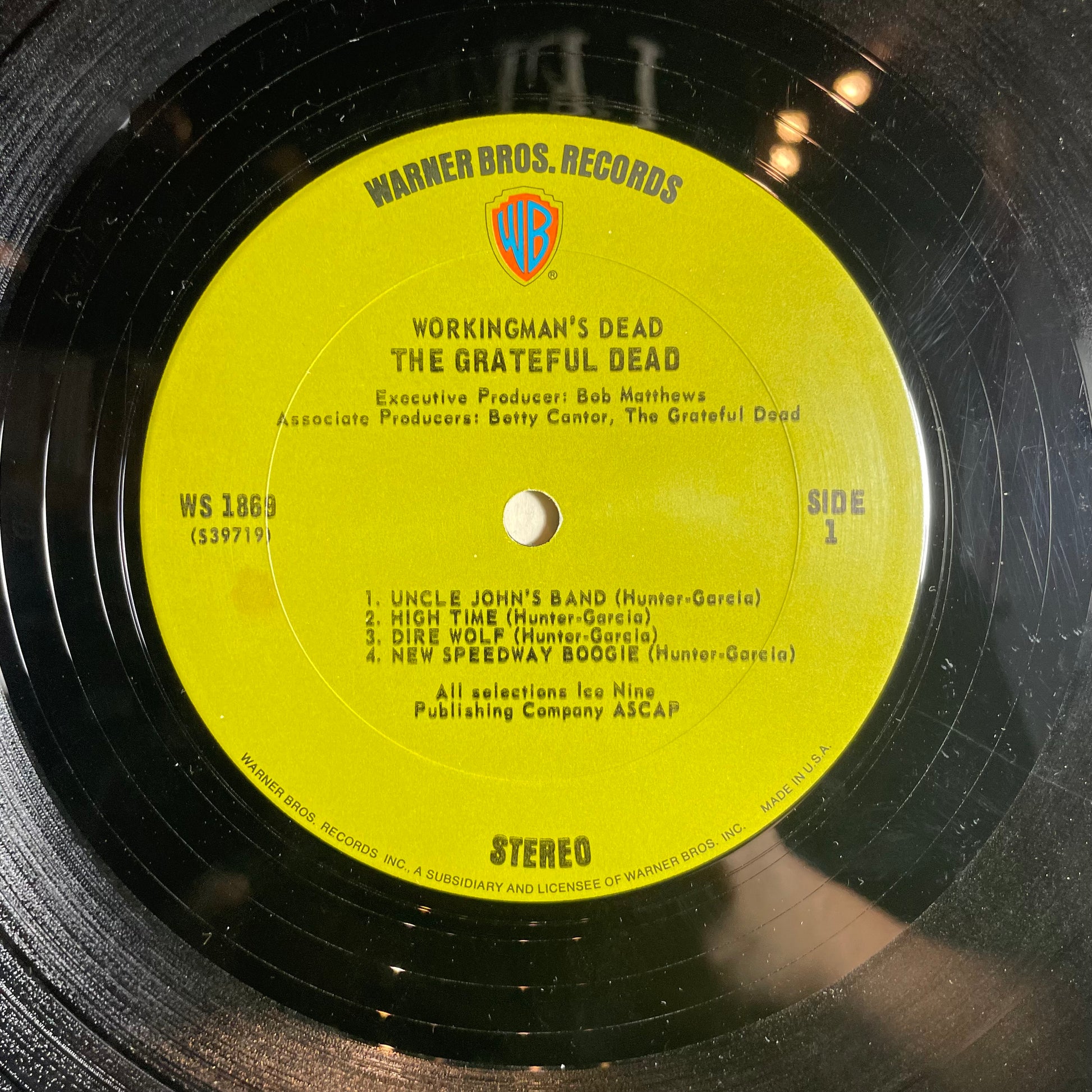 The Grateful Dead - Workingman's Dead (VINYL Warner Bros. Records ‎– WS 1869) | Excellent+ (EX+) Excellent (EX) - ROCK / USED *EXCELLENT+*