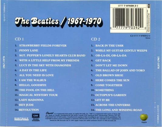 The Beatles - 1967-1970 (2xCD CANADA) | Excellent+ (EX+) Excellent+ (EX+) - ROCK / USED *EXCELLENT+*
