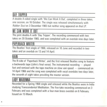 The Beatles - Past Masters: Volume Two (CD CANADA) | Excellent+ (EX+) Excellent (EX) - ROCK / USED *EXCELLENT+*