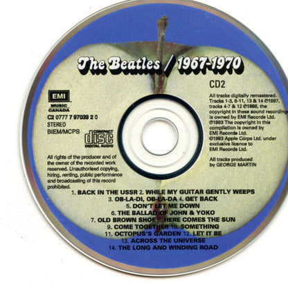 The Beatles - 1967-1970 (2xCD CANADA) | Excellent+ (EX+) Excellent+ (EX+) - ROCK / USED *EXCELLENT+*