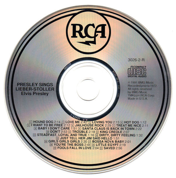 Elvis Presley - Elvis Presley Sings Leiber & Stoller | Excellent (EX) Near Mint (NM) - ROCK / USED *EXCELLENT/CD*