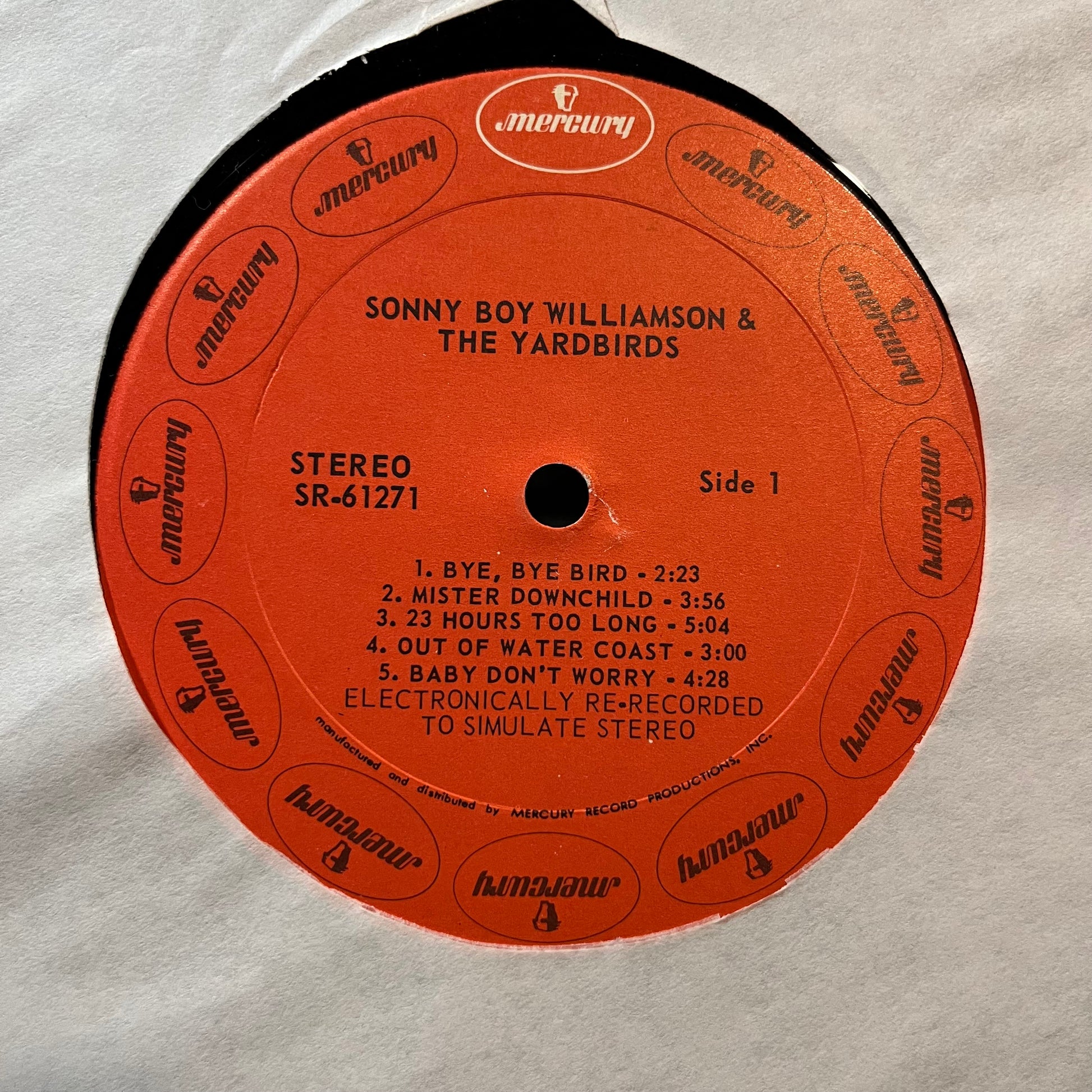 Eric Clapton and The Yardbirds With Sonny Boy Will - Eric Clapton And The Yardbirds Live With Sonny Boy Williamson (VINYL LP MERCURY SR-61271 1970) | Excellent (EX) Very Good (VG) - ROCK / USED *EXCELLENT*