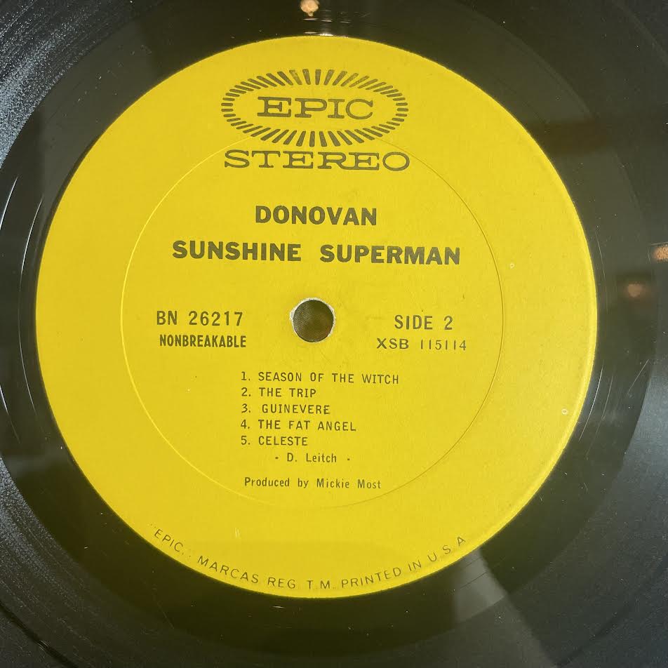 Sunshine Superman (VINYL) | Excellent (EX) Excellent+ (EX+) - ROCK / USED *EXCELLENT*