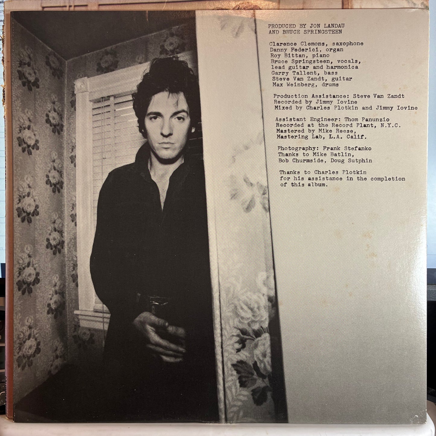 Bruce Springsteen - Darkness On The Edge Of Town (VINYL) | Excellent (EX) Very Good Plus (VG+) - ROCK / USED *EXCELLENT*