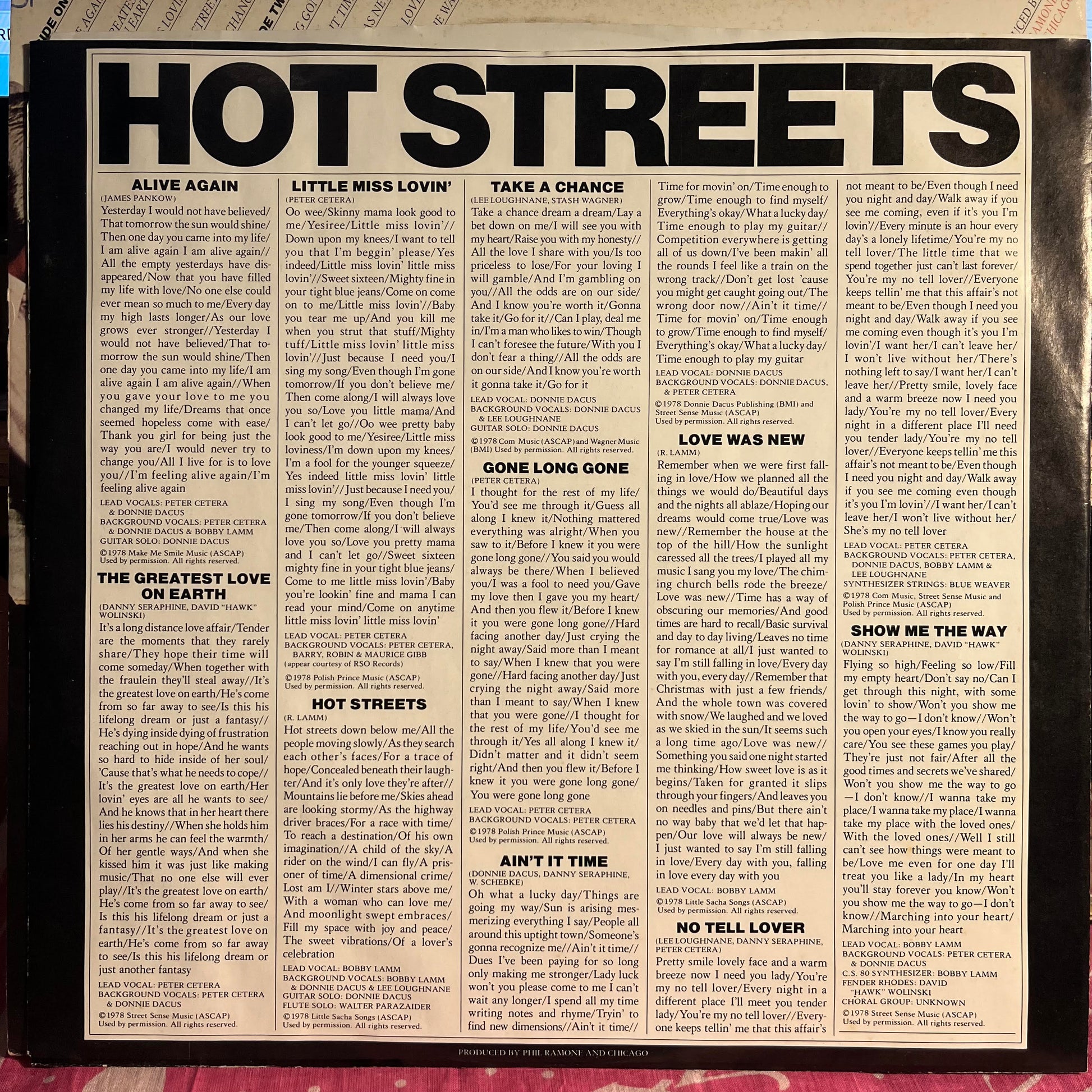Chicago (2) - Hot Streets | Excellent (EX) Excellent (EX) - ROCK / USED *EXCELLENT*