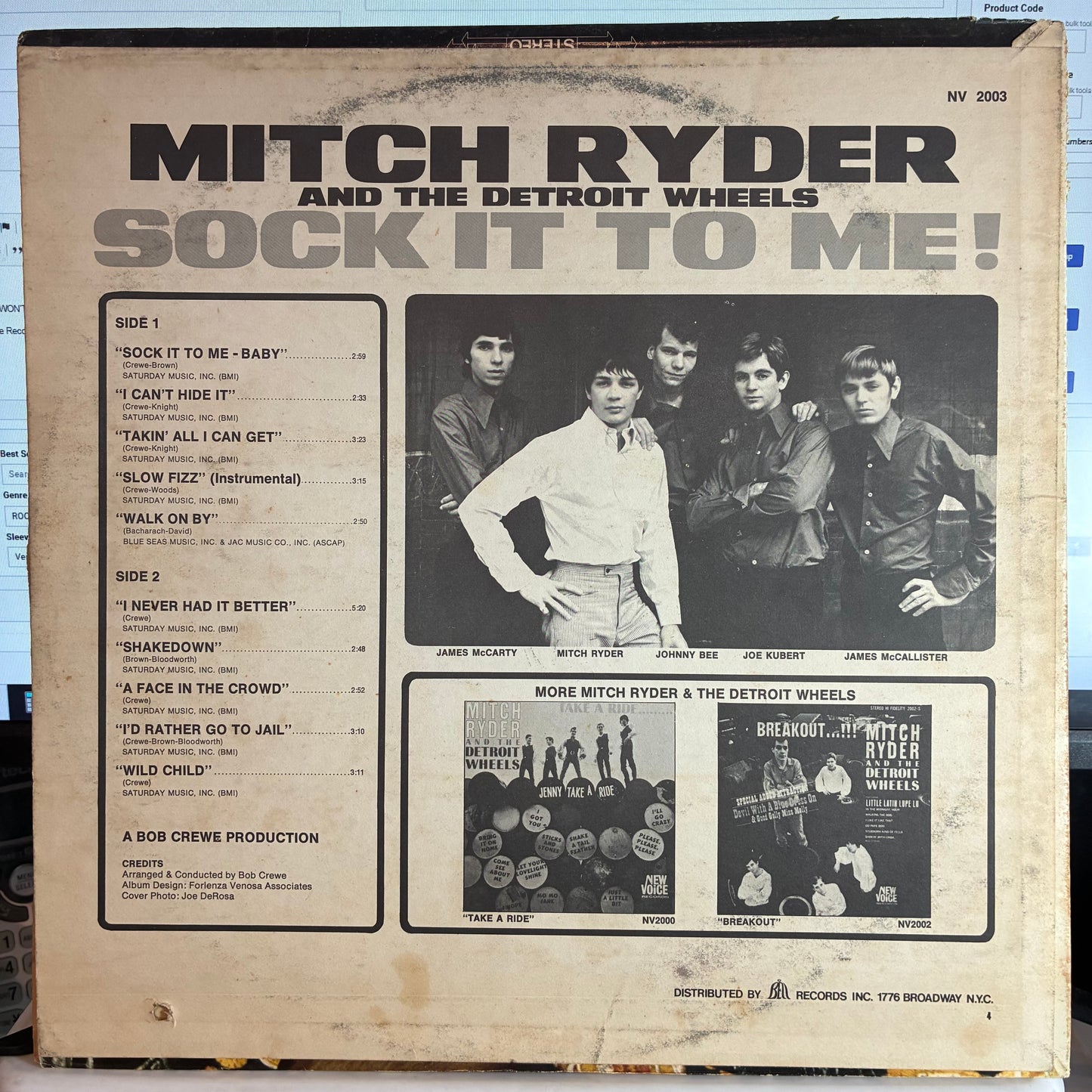 Mitch Ryder & The Detroit Wheels - Sock It To Me! (VINYL) | - ROCK / USED *EXCELLENT*