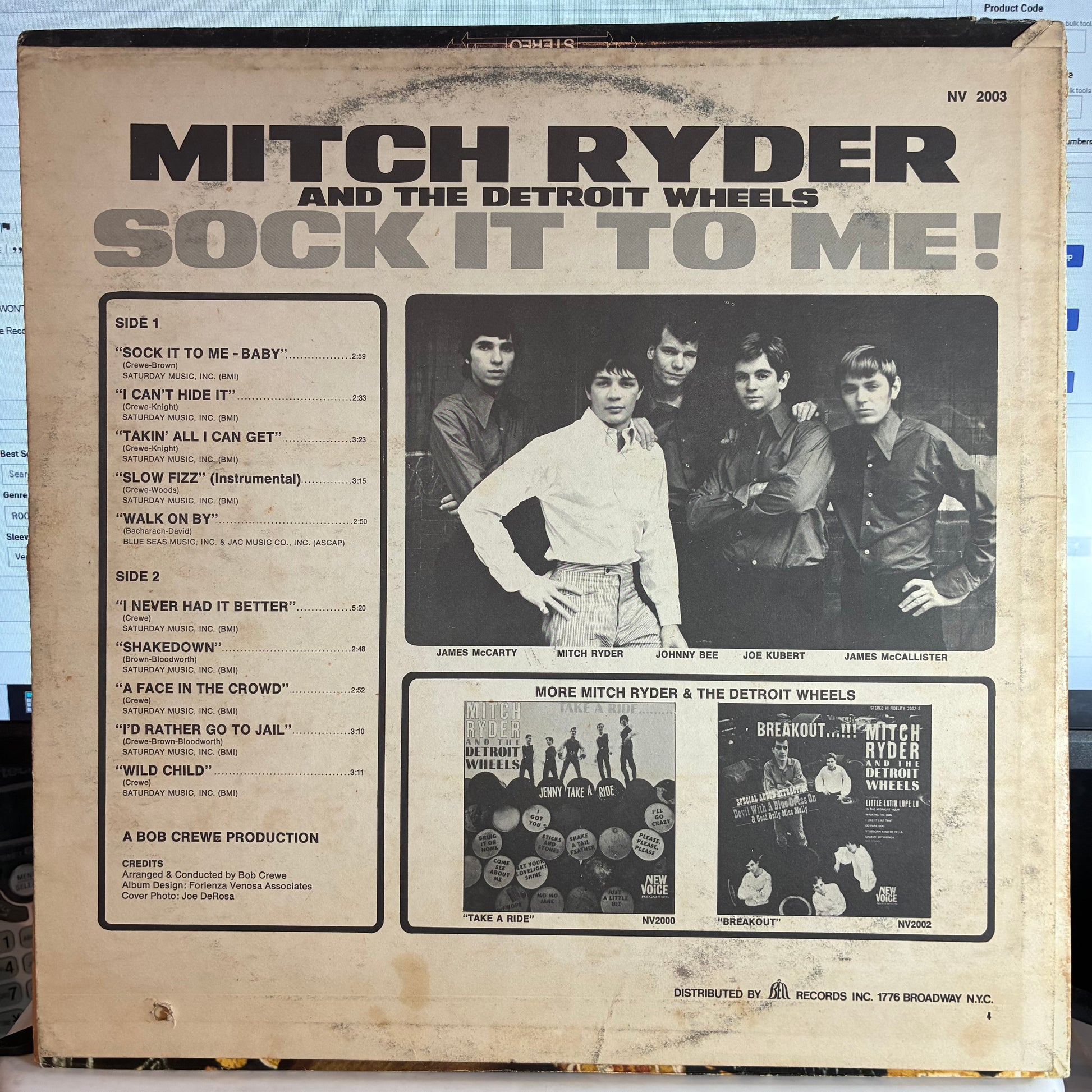 Mitch Ryder & The Detroit Wheels - Sock It To Me! (VINYL) | - ROCK / USED *EXCELLENT*
