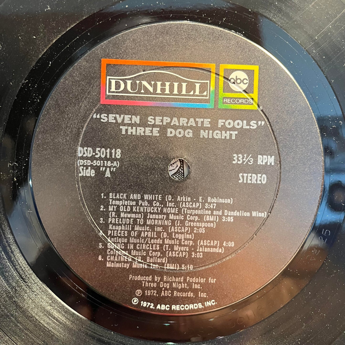 Three Dog Night - Seven Separate Fools *W CARDS* | Excellent (EX) Near Mint (NM) - ROCK / USED *EXCELLENT*
